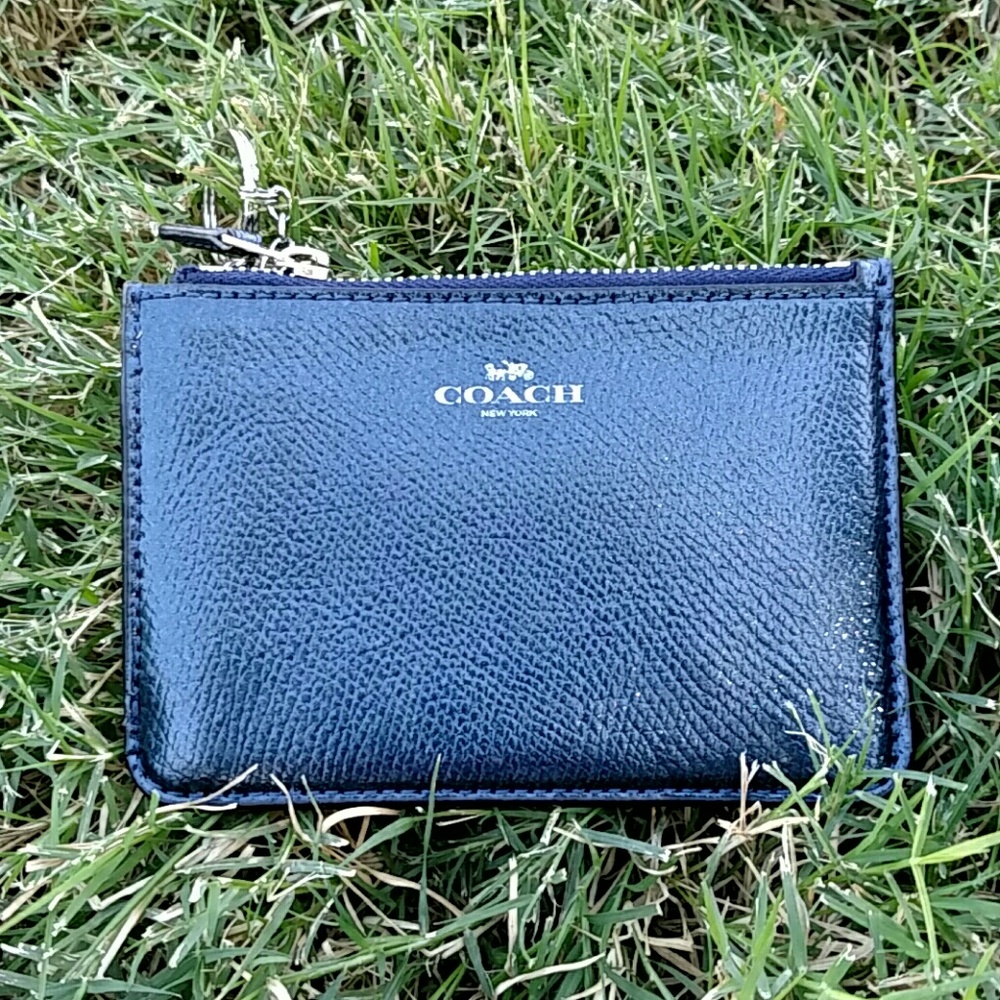 COACH Mini Coin Purse Key Chain Navy